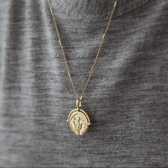 Greek Coin Necklace | 14k Gold Vermeil - Picture 4 of 8